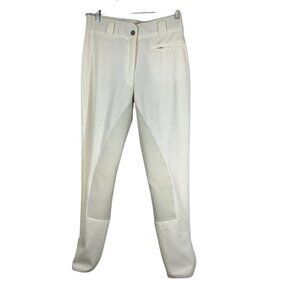 ANKY- WOMEN'S 32R - XR644 WHITE ART BREECHES LADIES PLEATED PANTS
